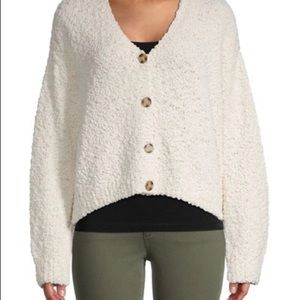 Sanctuary Cream Cardigan, teddy bear / boucle texture, XL